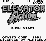 Elevator Action (USA, Europe) Title Screen